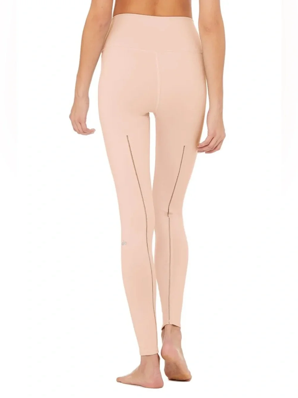 Alo Yoga High Waist Dash Leggings in Nectar (Light Pink) - Size XS